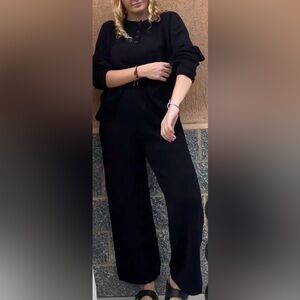 Ekouaer Lounge Sets for Women Button Up Pajamas Long Sleeve Knit Sweater Set